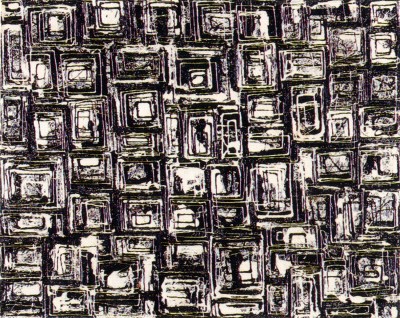 Lee Krasner, "Black and White Squares, No. 1," 1948.