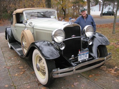 William McCleery with the restored car, November 2014.