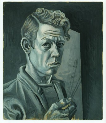 Charles Pollock, Self-Portrait, 1930s. Pencil and gouache on paper.
