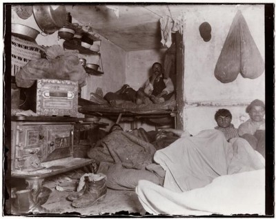 Jacob A. Riis, “Five Cents A Spot,” Lodgers in a Bayard Street tenement, 1889.