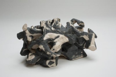 Anuntitled ceramic sculpture by Pollock, ca. 1949-50, on view in the "Blind Spots" exhibition in Dallas.