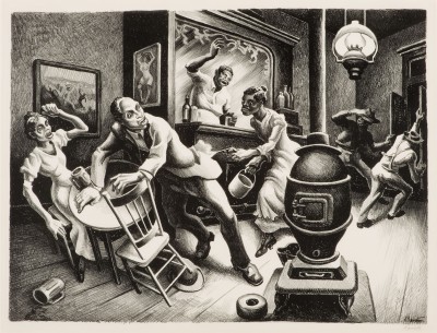 Thomas Hart Benton, "Frankie and Johnny," 1936. Lithograph.