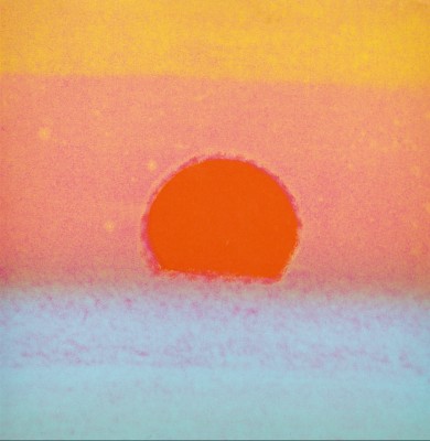 Andy Warhol, Sunset, 1972. Screen print, 34 x 34 inches.