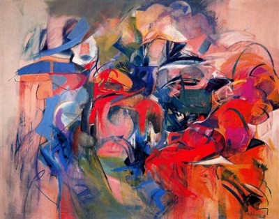 "Fanfare," 1958. Oil on canvas, 75 x 96 inches.